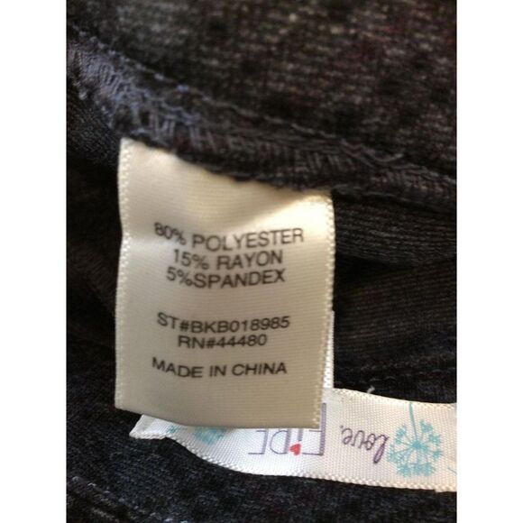 Love Fire Women With Plum Stripes Pants 15 charcoal Gray - Picture 4 of 4